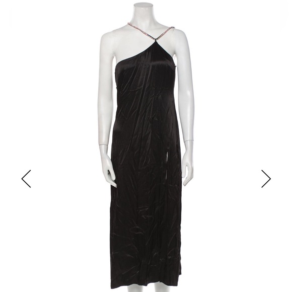 For Love and Lemons NEW Elora Midi Rhinestone Strappy Backless Dress M - Picture 4 of 6